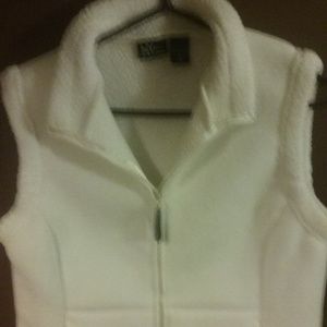 New York & Company White Sleeveless Vest